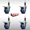 Service Caster 3.5'' SS Blue Poly Swivel 1'' Expanding Stem Caster Set Total Lock Brake, 4PK SCC-SSEXTTL20S3514-PPUB-BLUE-1-4 - alternate 2